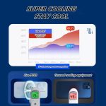 Univerzális Okostelefon és tablet hűtő, RGB világítás, gyors hűtés, alacsony zajszint, könnyen hordozható, szürke