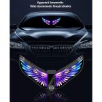 Autós Hangulatvilágítás, Dinamikus LED "Angyalszárny" dekorvilágítás, RGB Színváltós, napelemes, egyszerű beszerelés