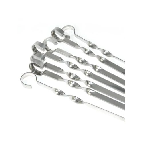 Rozsdamentes acél grillnyárs készlet 60 cm, 6 db + Tok