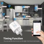 Matter® Intelligens konnektor, Tuya alkalmazással, 16A, WiFi, Fogyasztásmérős, kompatibilis Alexa/Google-Assistant, fehér