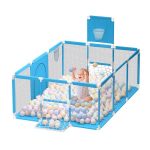 Baba járóka/ babakarám + 2db játszószőnyeg (60x90cm) piros