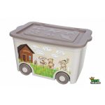 Tárolódoboz kerékkel gyerek mintás 55L 41x61x34cm