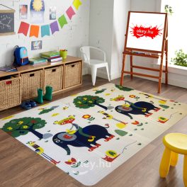   ⬜Habszivacs Kétoldalas  Játszószőnyeg   200x180cm (Elefànt ès Àllatkàk minta)