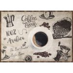 Konyhai szőnyeg kávés