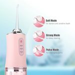 Vezeték nélküli Szájzuhany, 220ml tartály, 1000mAh akkumulátor, 3 fokozat, pink