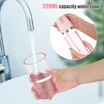 Vezeték nélküli Szájzuhany, 220ml tartály, 1000mAh akkumulátor, 3 fokozat, pink