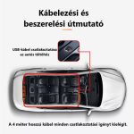 Dinamikus RGB "Ördögszemek" Autós LED Hangulatvilágítás – 11 Fényeffekt, Kétoldalú Ragasztós Rögzítés, 4m USB Kábel, piros/sárga/kék