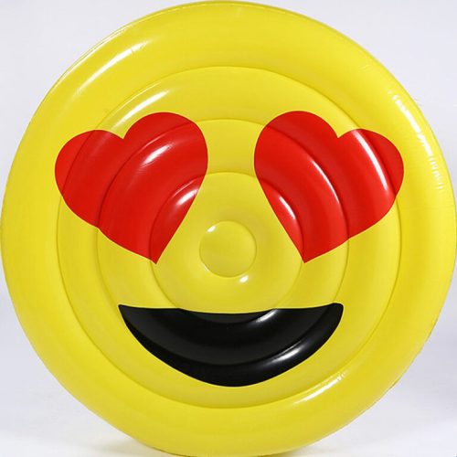 Úszógumi Emoji mintás (mosoly, szív, napszemcsi) 150cmx30cm