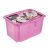 Tároló doboz tetővel 45L Minnie Mouse pink áttetsző
