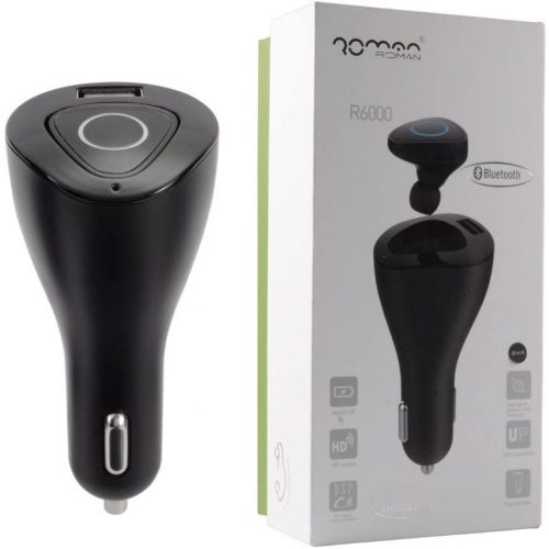 Roman R6000 bluetooth headset, car charger
