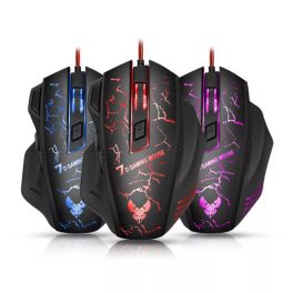   Vezetékes Gamer Egér, 1200-4800dpi, RGB háttérvilágítás, fekete