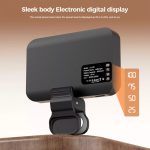 BOOYIIN® Hordozható LED szelfi világítás, mobiltelefon/laptophoz, 360°-ban forgatható, fényképezéshez/videókhoz/sminkhez, állítható fényerő és színhőmérséklet, fekete,fehér