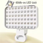 BOOYIIN® Hordozható LED szelfi világítás, mobiltelefon/laptophoz, 360°-ban forgatható, fényképezéshez/videókhoz/sminkhez, állítható fényerő és színhőmérséklet, fekete,fehér