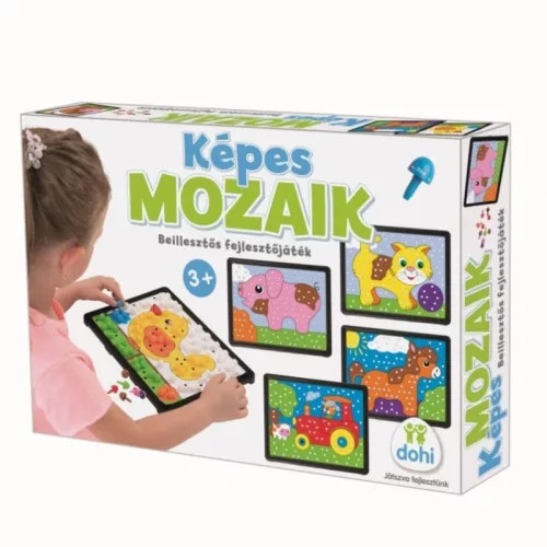 Képes mozaik Beillesztős fejlesztőjáték 300db