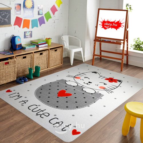 ⬜Gyerekszőnyeg cuki cica mintás