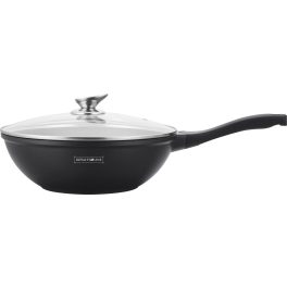   Royalty Line 28cm és 32cm márvány bevonatú wok + üvegfedél
